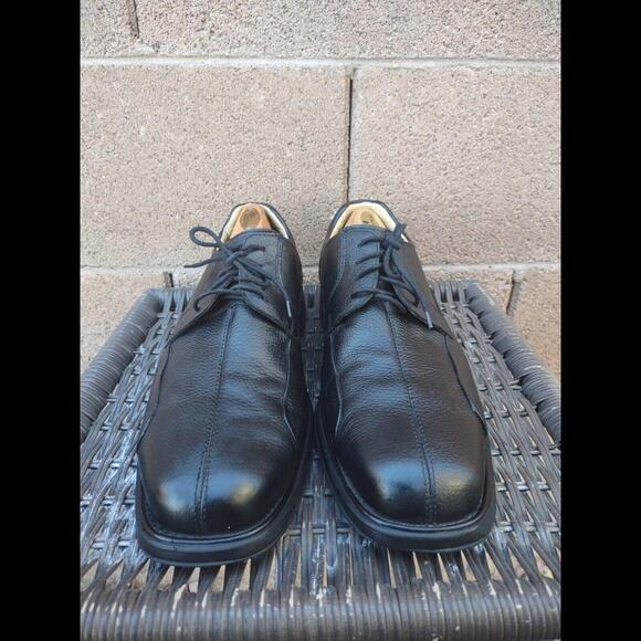 Other - Belvedere Bay Bridge Men’s Black Leather Oxford Shoes Size 12 EEE Wide - Brazil